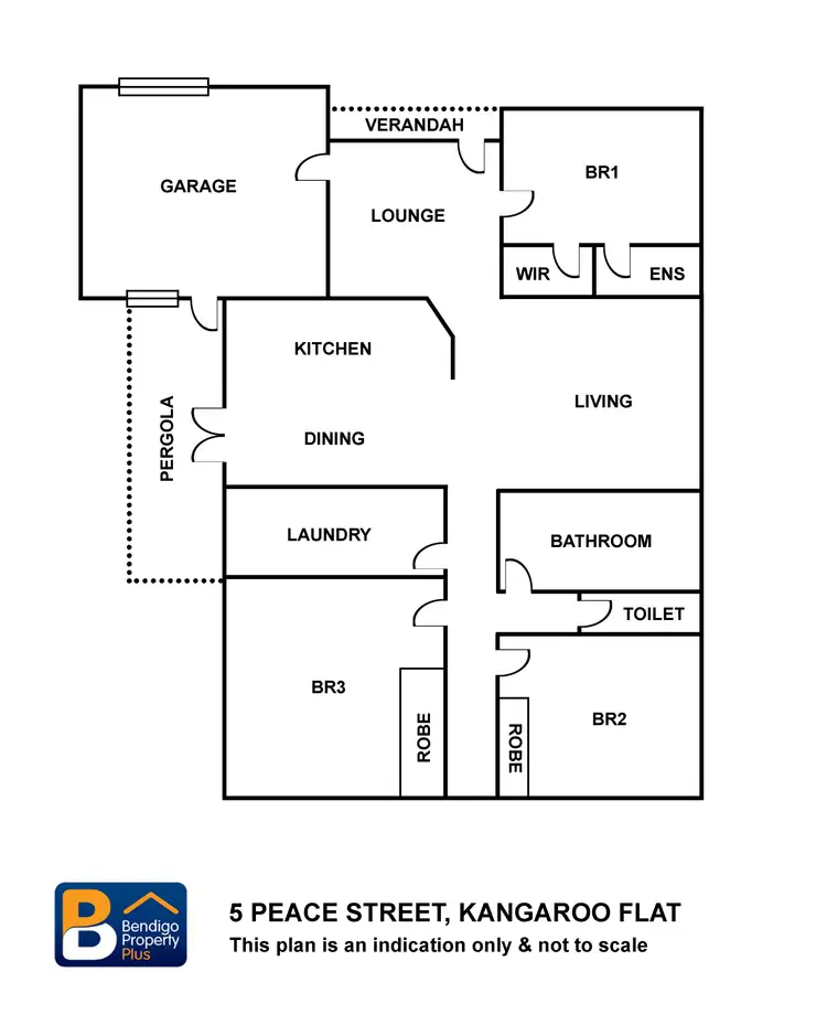 Floorplan of Homely house listing, 5 Peace Street, Kangaroo Flat VIC 3555