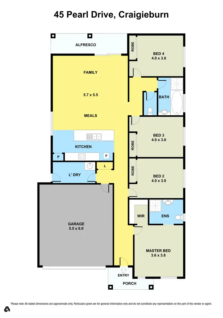 Floorplan of Homely house listing, 45 Pearl Drive, Craigieburn VIC 3064