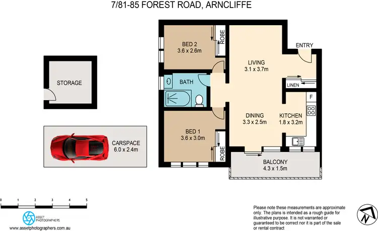 Floorplan of Homely apartment listing, 7/81-85 Forest Road, Arncliffe NSW 2205