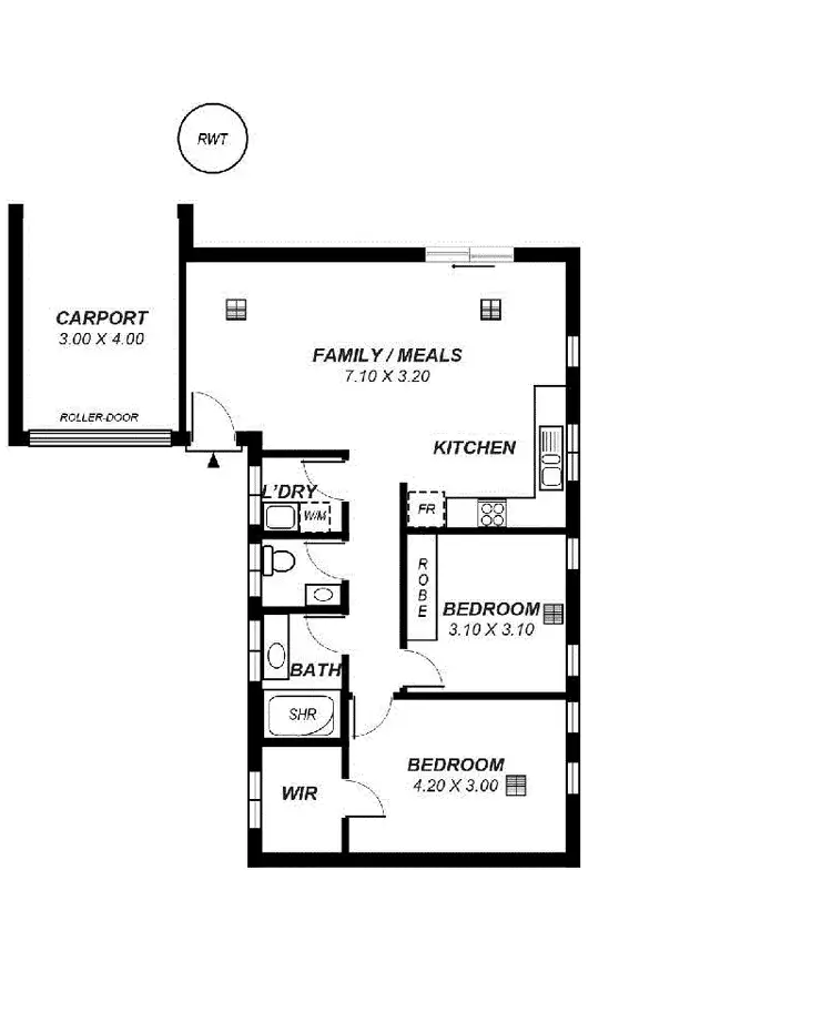 Floorplan of Homely house listing, 1/26 Alexander Crescent, Christie Downs SA 5164