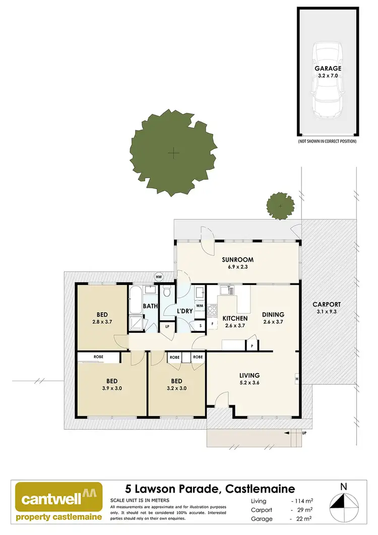Floorplan of Homely house listing, 5 Lawson Parade, Castlemaine VIC 3450