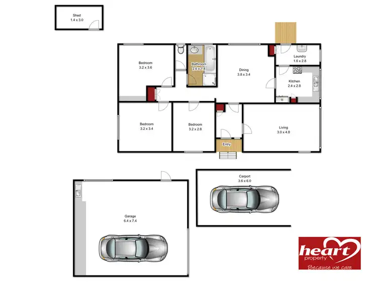 Floorplan of Homely house listing, 6 Elston Court, Sale VIC 3850