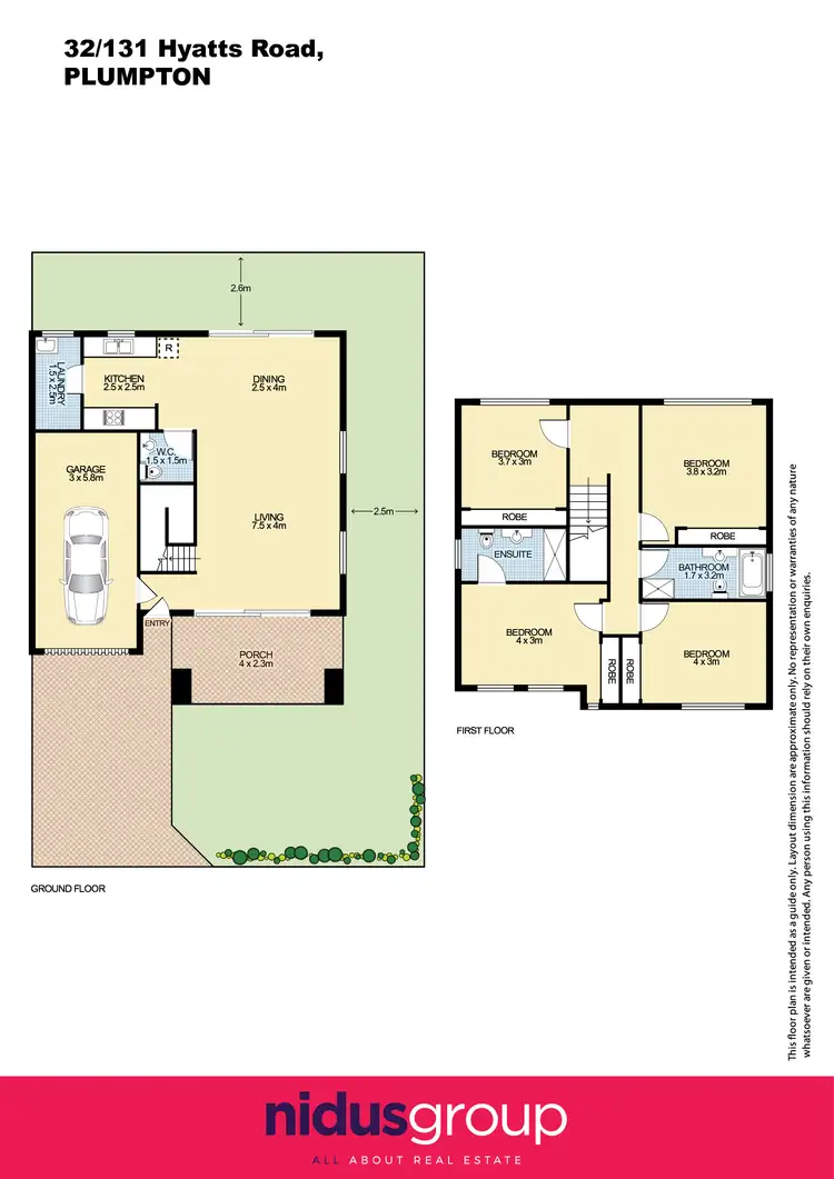 Floorplan of Homely townhouse listing, 32/131 Hyatts Road, Plumpton NSW 2761
