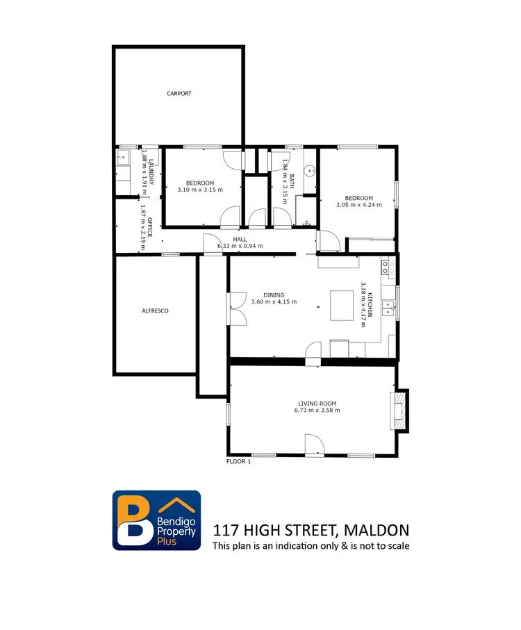 Floorplan of Homely house listing, 117 High Street, Maldon VIC 3463