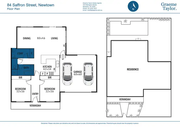 Floorplan of Homely townhouse listing, 84 Saffron Street, Newtown VIC 3220
