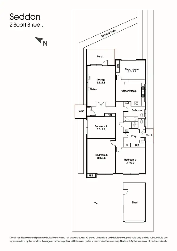 Floorplan of Homely house listing, 2 Scott Street, Seddon VIC 3011