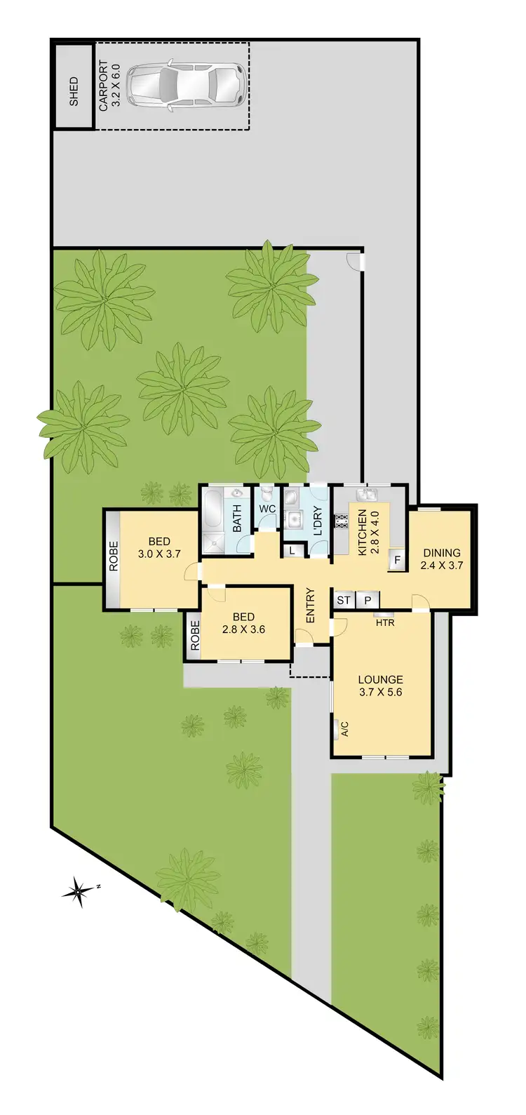 Floorplan of Homely unit listing, 1/232 High Street, Belmont VIC 3216