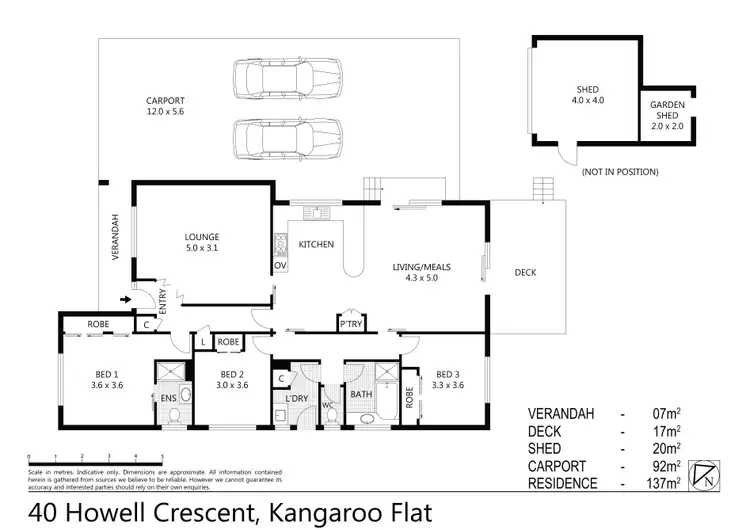 Floorplan of Homely house listing, 40 Howell Crescent, Kangaroo Flat VIC 3555