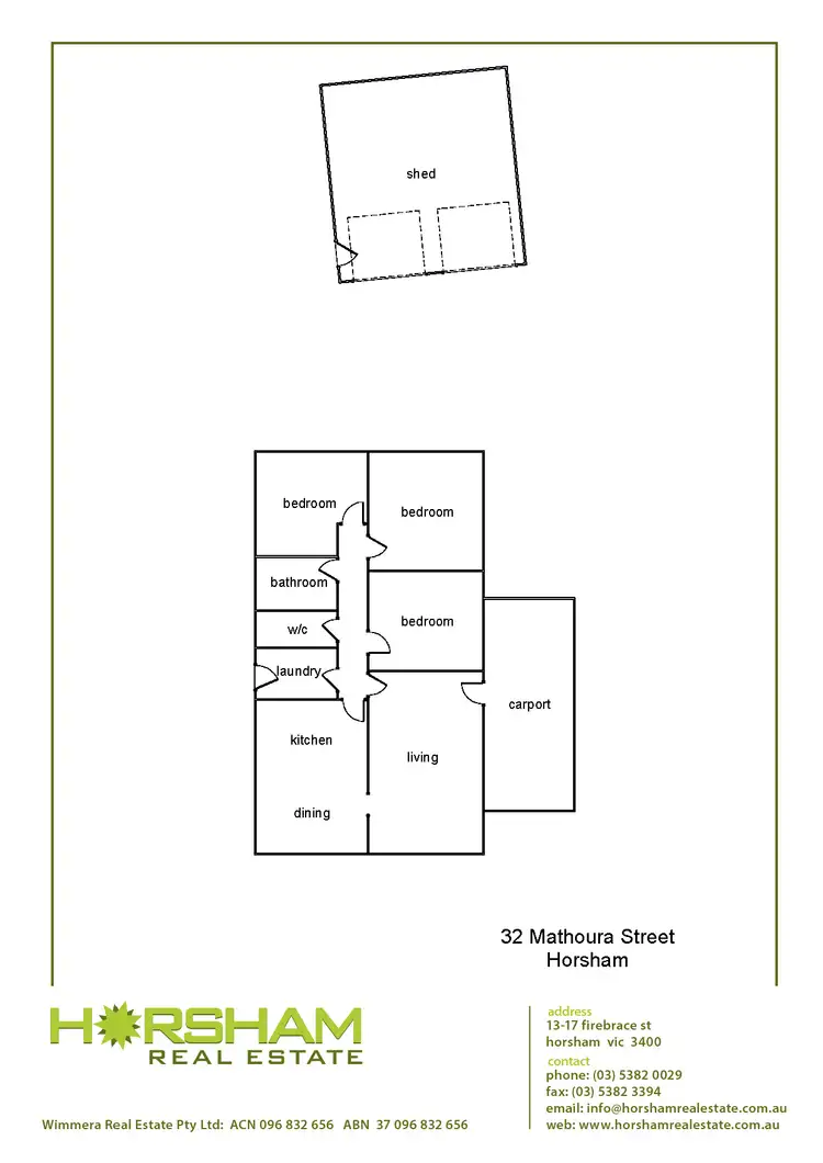 Floorplan of Homely house listing, 32 Mathoura Street, Horsham VIC 3400