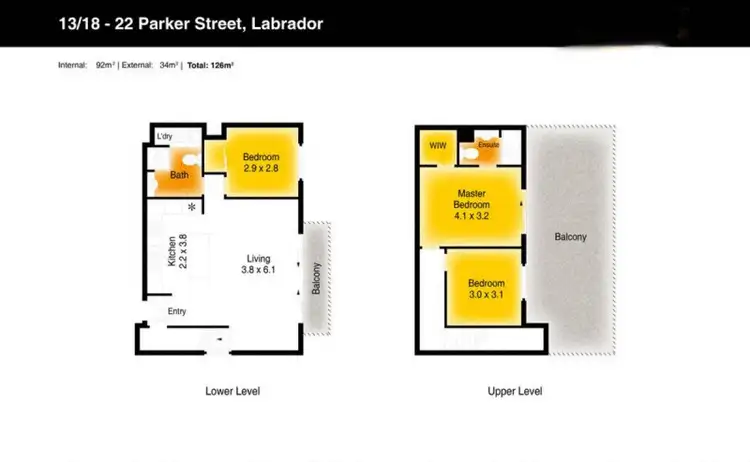 Floorplan of Homely apartment listing, 13/18-22 Parker Street, Labrador QLD 4215