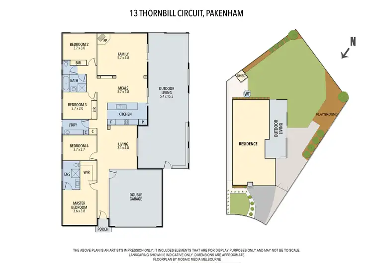 Floorplan of Homely house listing, 13 THORNBILL CIRCUIT, Pakenham VIC 3810