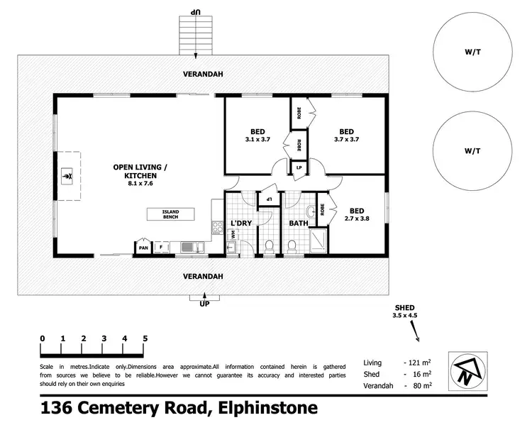 Floorplan of Homely house listing, 136 Cemetery Road, Elphinstone VIC 3448