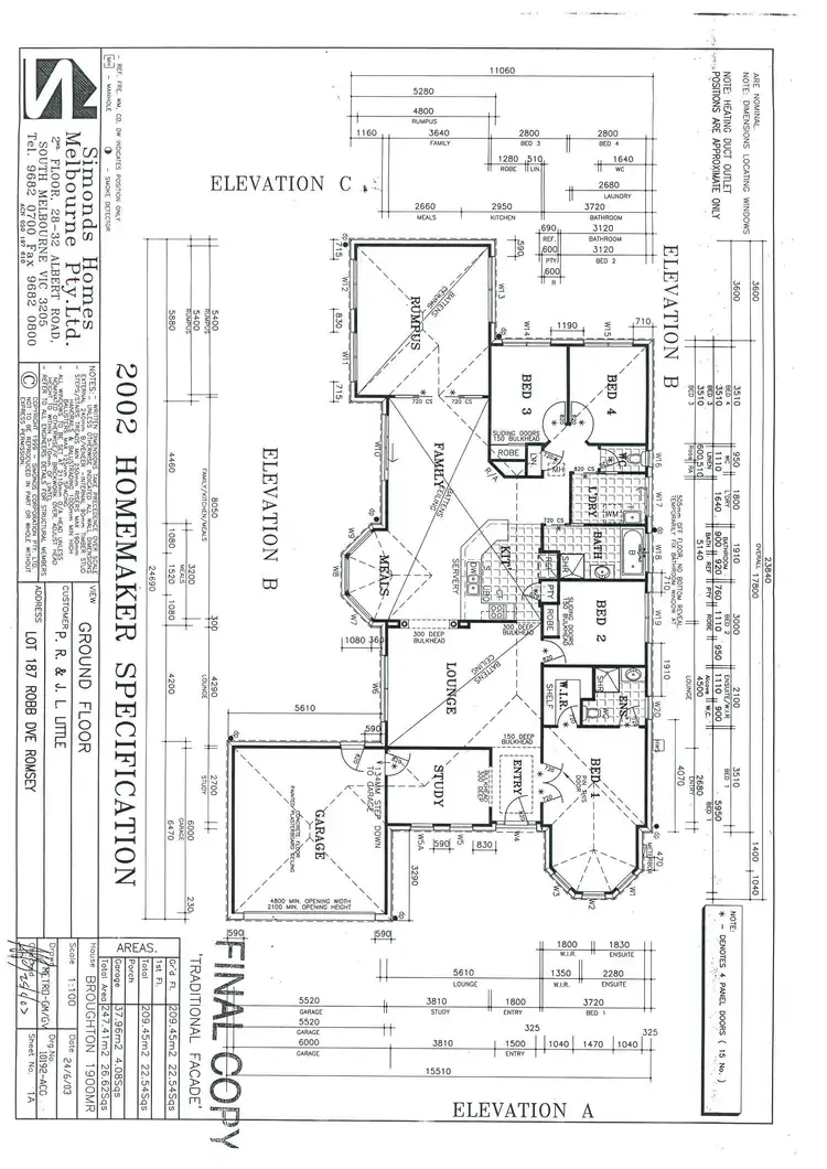 Floorplan of Homely house listing, 44 Robb Drive, Romsey VIC 3434