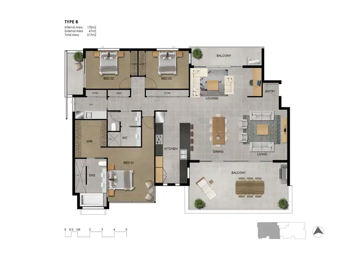 Floorplan of Homely unit listing, 8B/2 Prince Edward Parade, Redcliffe QLD 4020