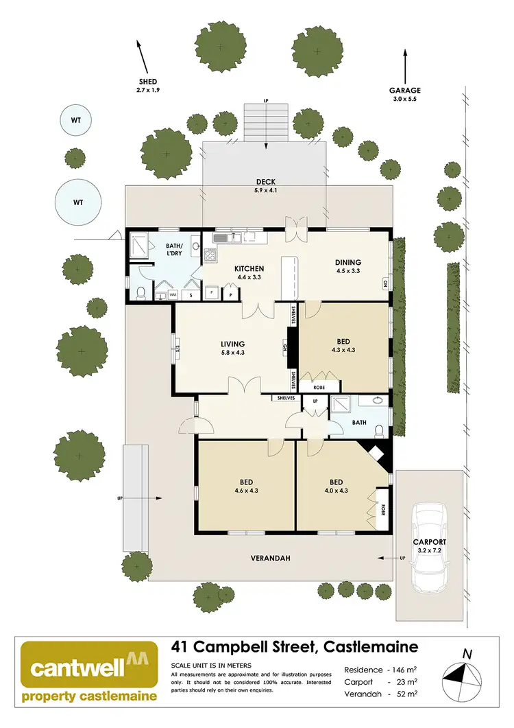 Floorplan of Homely house listing, 41 Campbell St, Castlemaine VIC 3450