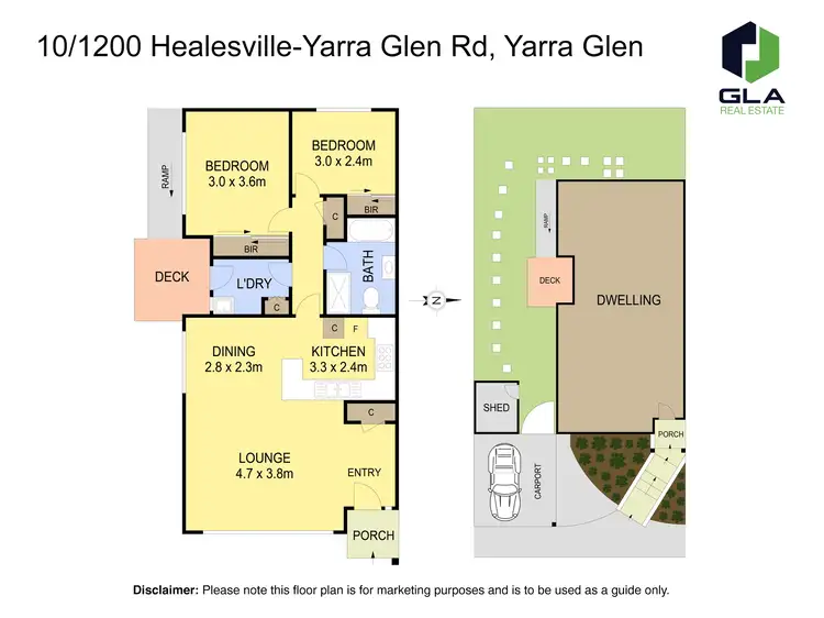 Floorplan of Homely unit listing, 10/1200 Healesville-Yarra Glen Road, Yarra Glen VIC 3775