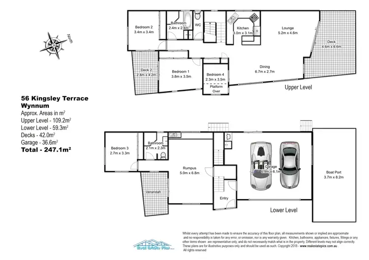 Floorplan of Homely house listing, 56 KINGSLEY TERRACE, Wynnum QLD 4178