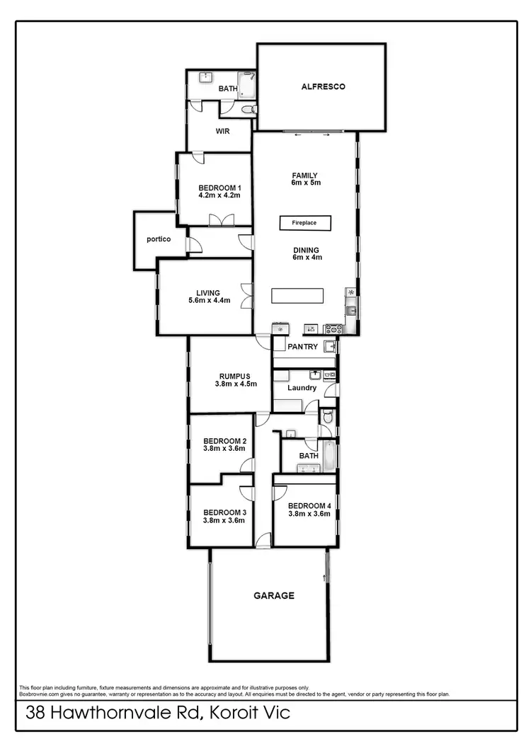 Floorplan of Homely rural property listing, 38 Hawthornvale Lane, Koroit VIC 3282