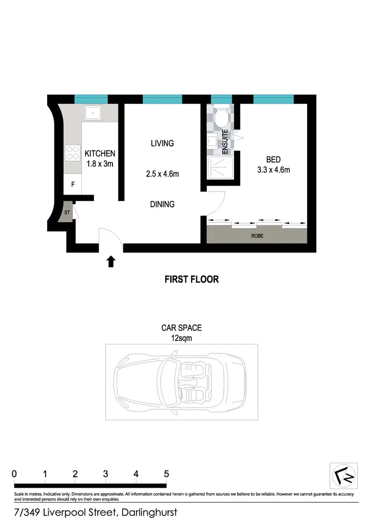 Floorplan of Homely apartment listing, 7/349 Liverpool Street, Darlinghurst NSW 2010