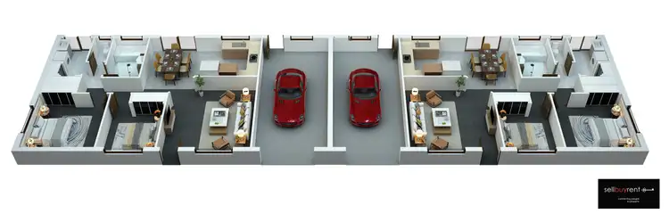 Floorplan of Homely unit listing, 1/51 AZURE DRIVE, Wodonga VIC 3690