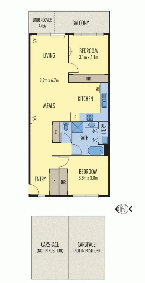 Floorplan of Homely apartment listing, 42/210-220 Normanby Road, Notting Hill VIC 3168