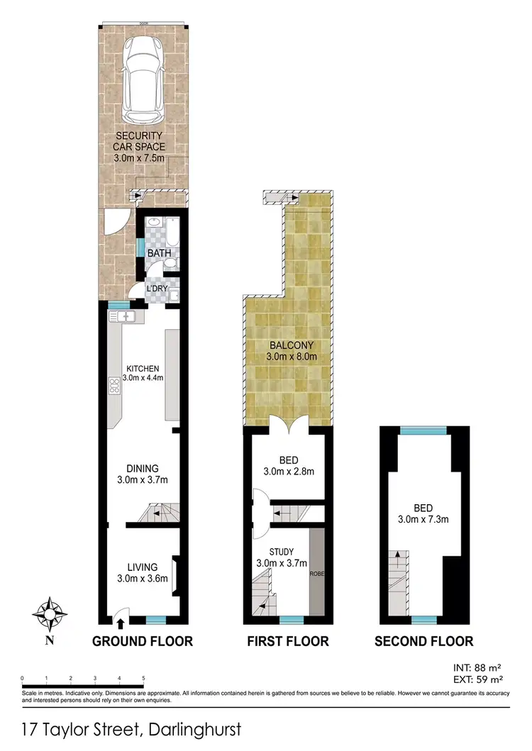 Floorplan of Homely terrace listing, 17 Taylor Street, Darlinghurst NSW 2010