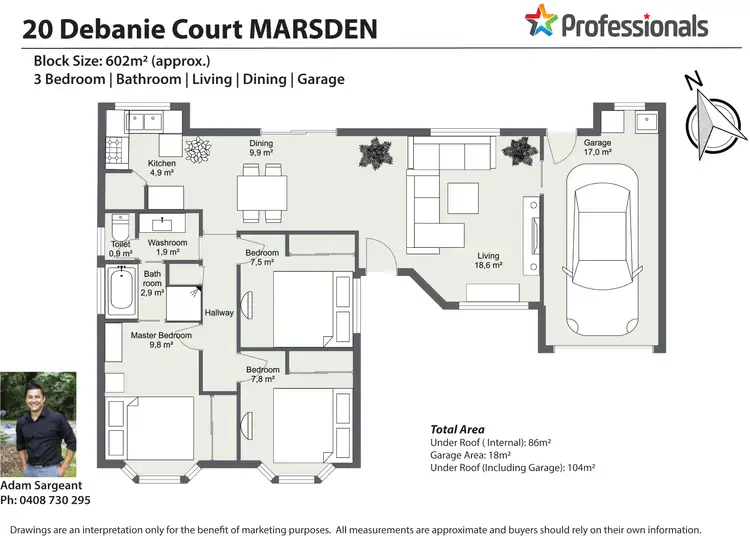 Floorplan of Homely house listing, 20 Debanie Court, Marsden QLD 4132