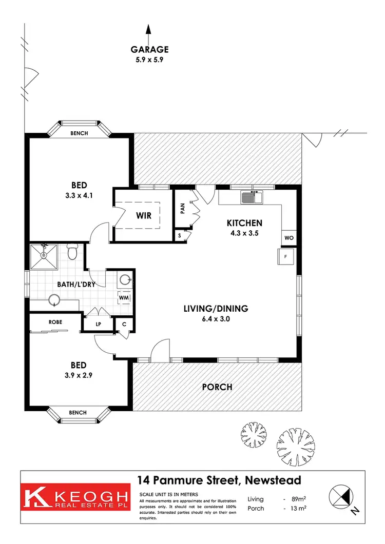 Floorplan of Homely house listing, 1/14 Panmure Street, Newstead VIC 3462