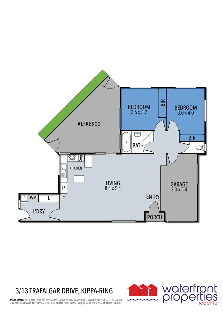 Floorplan of Homely unit listing, 3/13 TRAFALGAR DRIVE, Kippa-Ring QLD 4021