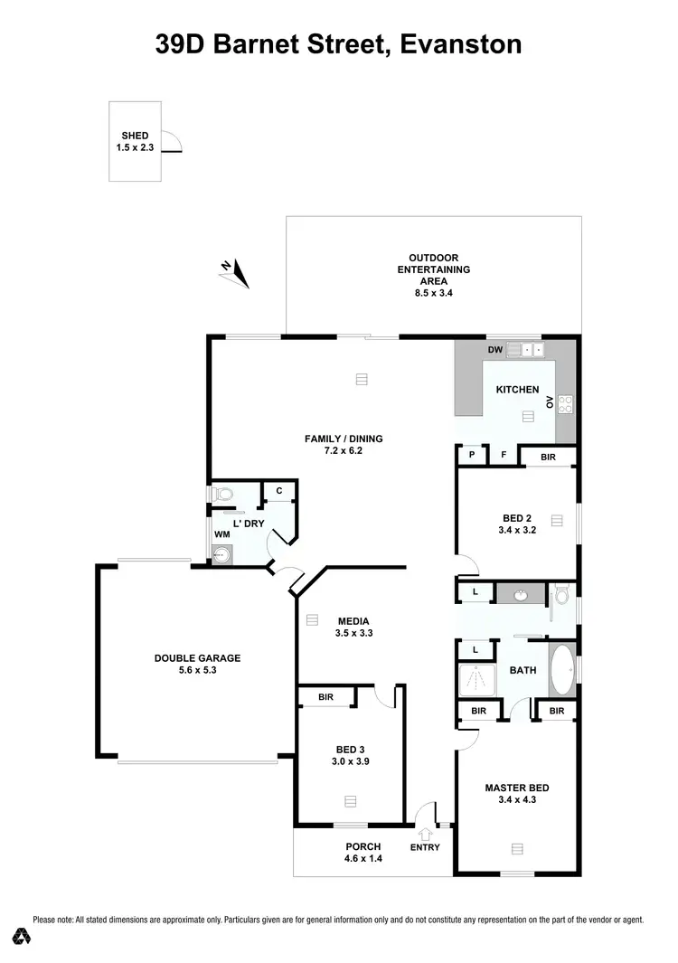 Floorplan of Homely house listing, 39D Barnet Street, Evanston SA 5116