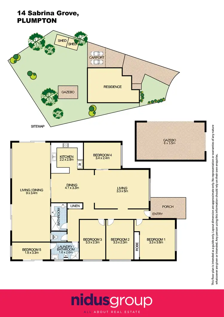 Floorplan of Homely house listing, 14 Sabrina Grove, Plumpton NSW 2761