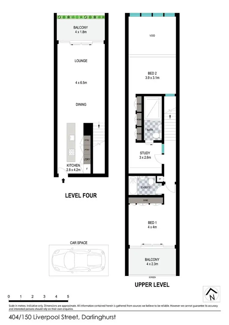 Floorplan of Homely apartment listing, 404/144-150 Liverpool Street, Darlinghurst NSW 2010