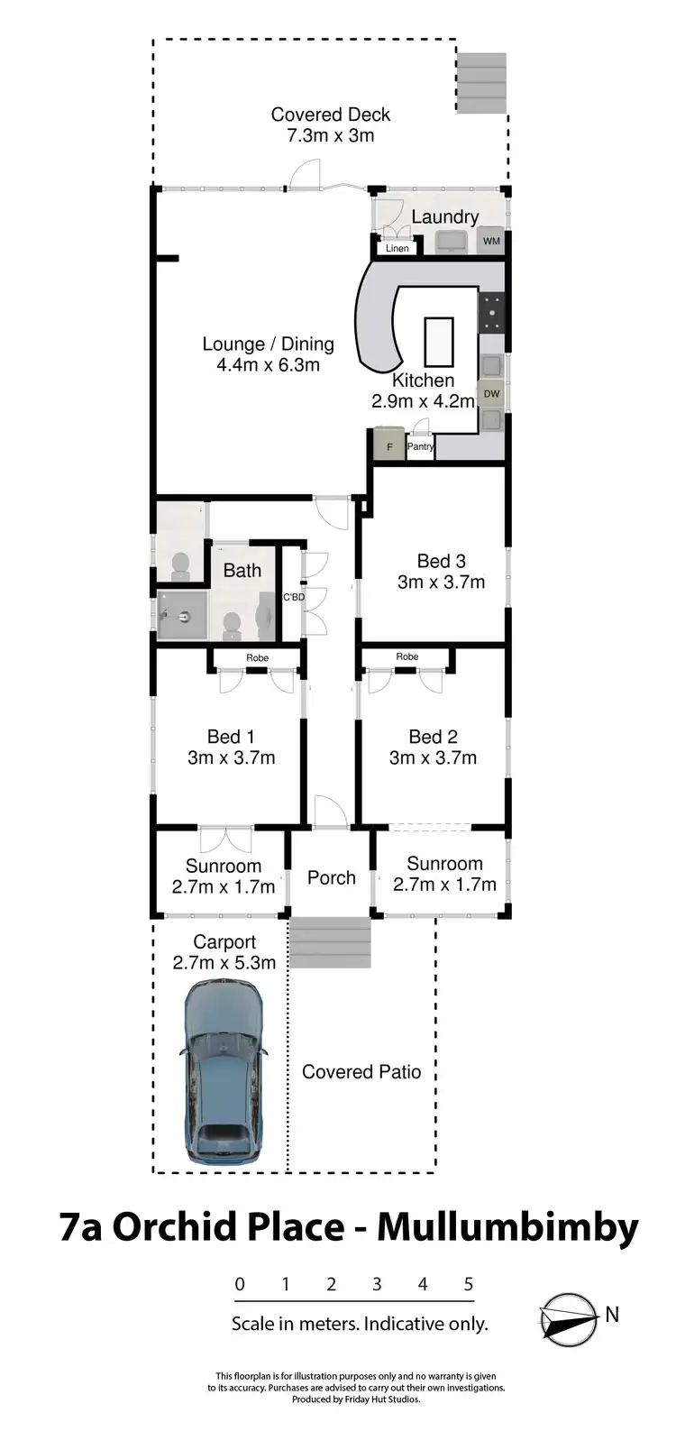 Floorplan of Homely house listing, 7A Orchid Place, Mullumbimby NSW 2482