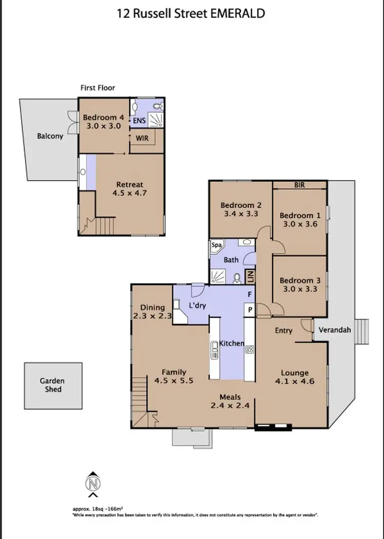 Floorplan of Homely house listing, 12 Russell Street, Emerald VIC 3782