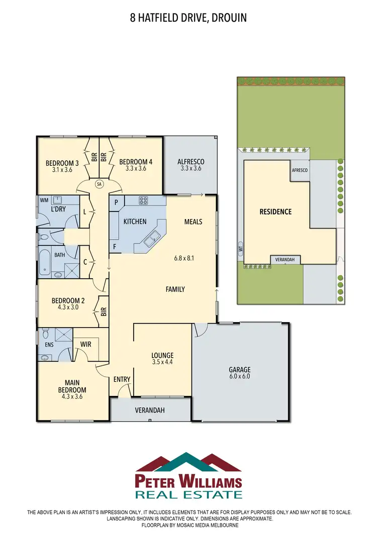 Floorplan of Homely house listing, 8 Hatfield Drive, Drouin VIC 3818