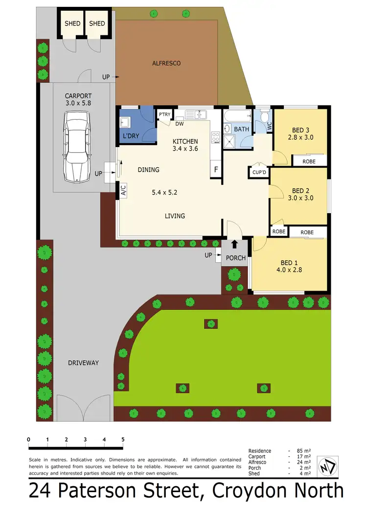 Floorplan of Homely house listing, 24 Paterson Street, Croydon North VIC 3136