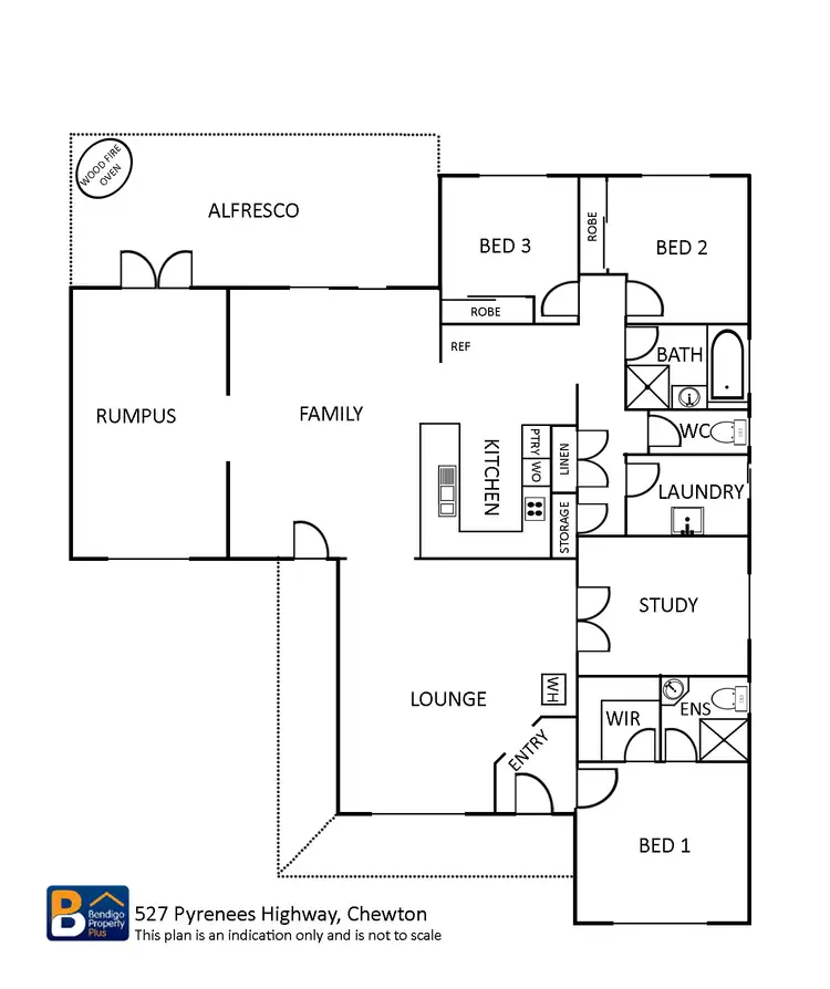 Floorplan of Homely house listing, 527 Pyrenees Highway, Chewton VIC 3451
