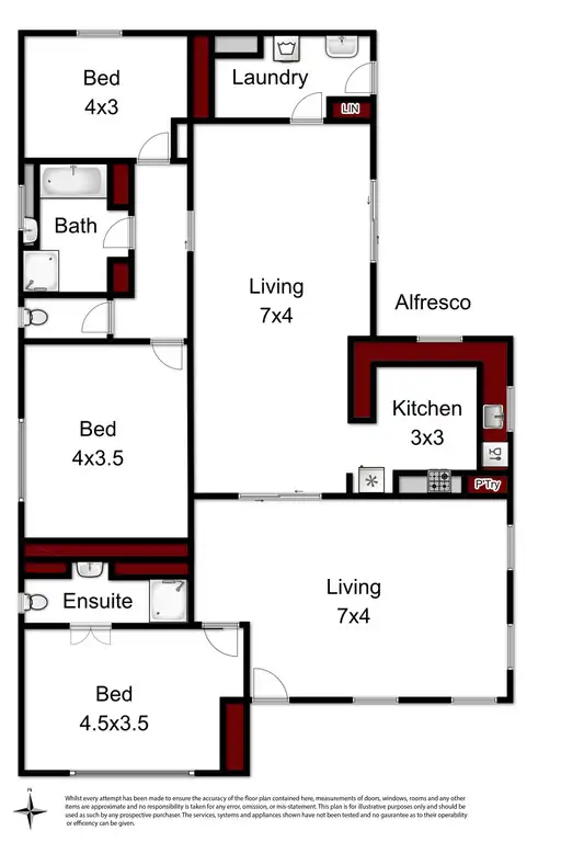 Floorplan of Homely house listing, 12 Paton Street, Port Fairy VIC 3284