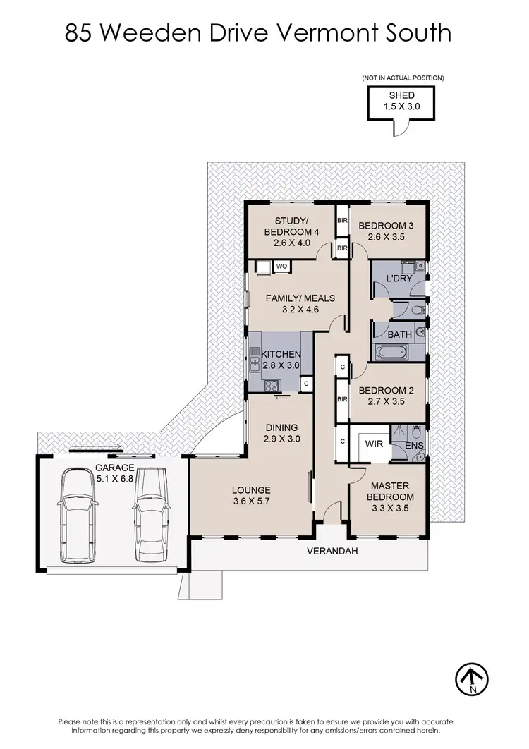 Floorplan of Homely house listing, 85 Weeden Drive, Vermont South VIC 3133