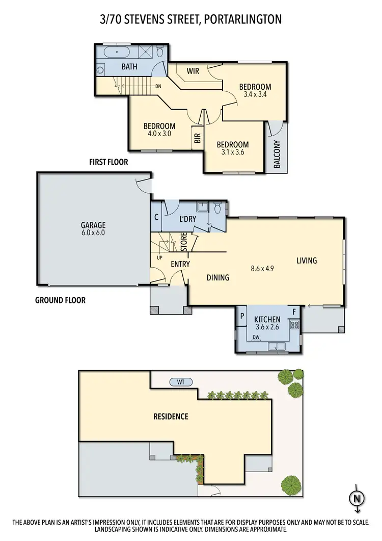 Floorplan of Homely townhouse listing, 3/70 STEVENS STREET, Portarlington VIC 3223