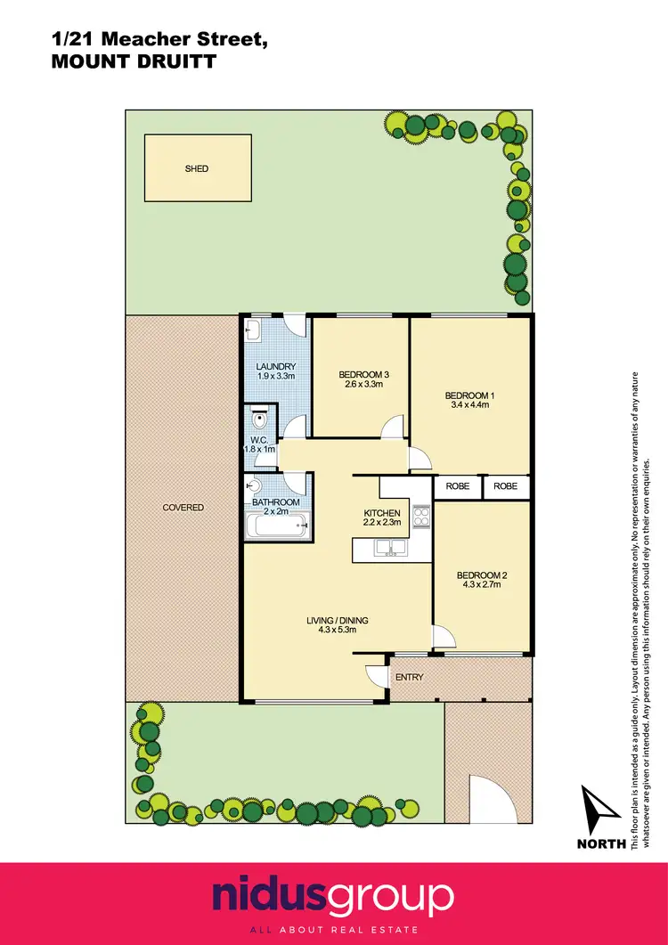 Floorplan of Homely villa listing, 1/21 Meacher Street, Mount Druitt NSW 2770