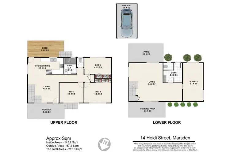 Floorplan of Homely house listing, 14 Heidi Street, Marsden QLD 4132