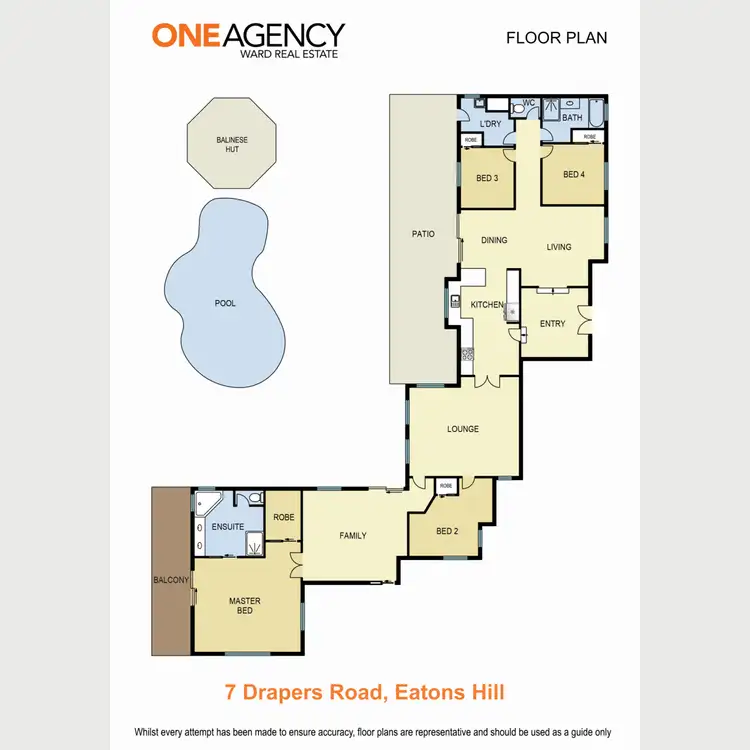 Floorplan of Homely house listing, 7 Drapers Road, Eatons Hill QLD 4037