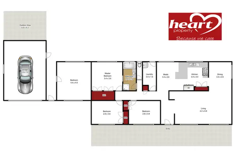 Floorplan of Homely house listing, 4 Janice Way, Sale VIC 3850