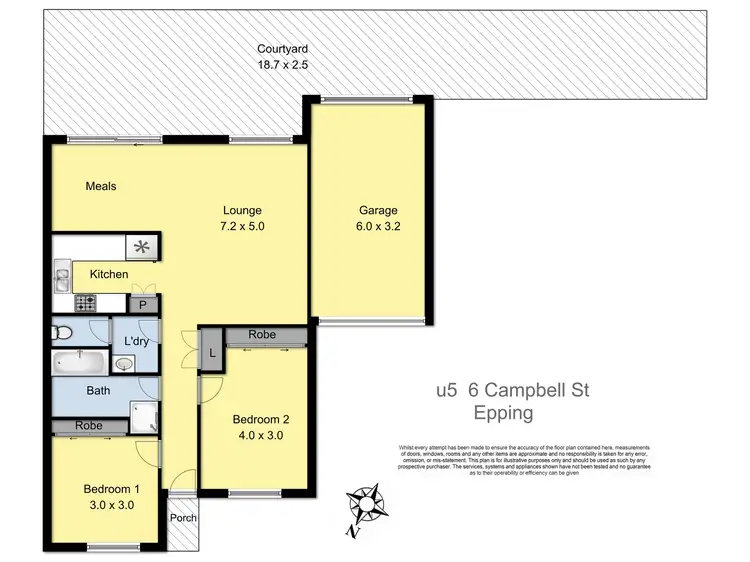 Floorplan of Homely unit listing, 5/6 Campbell Street, Epping VIC 3076