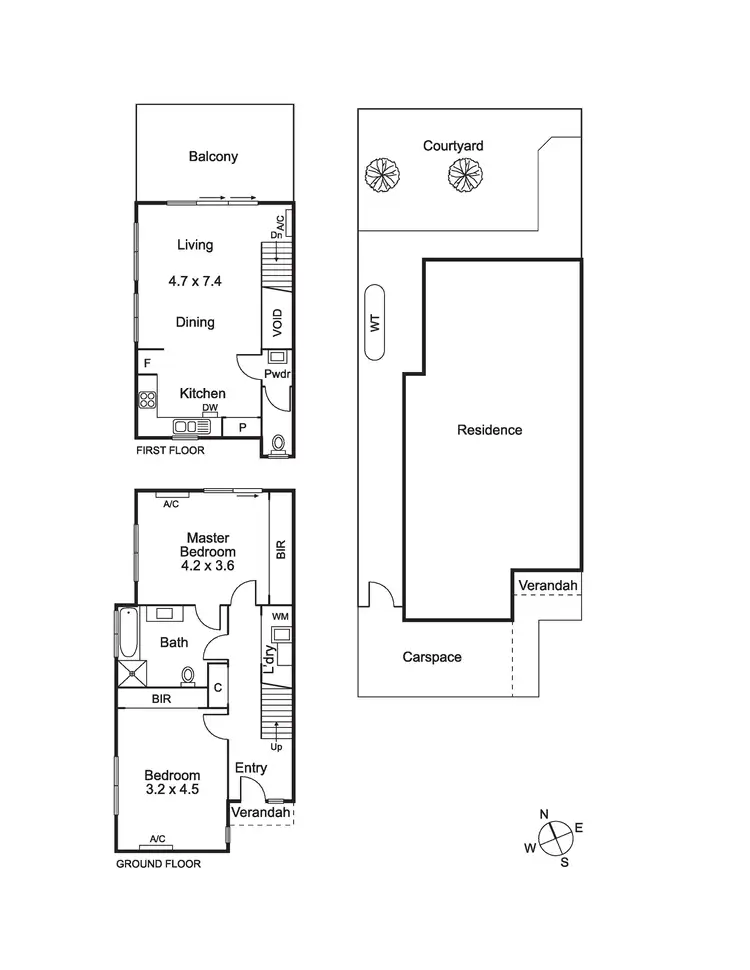 Floorplan of Homely townhouse listing, 3/132 Middle Street, Hadfield VIC 3046