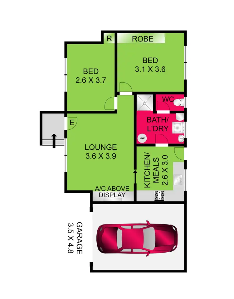 Floorplan of Homely unit listing, 2/54 Albert Street, Geelong West VIC 3218