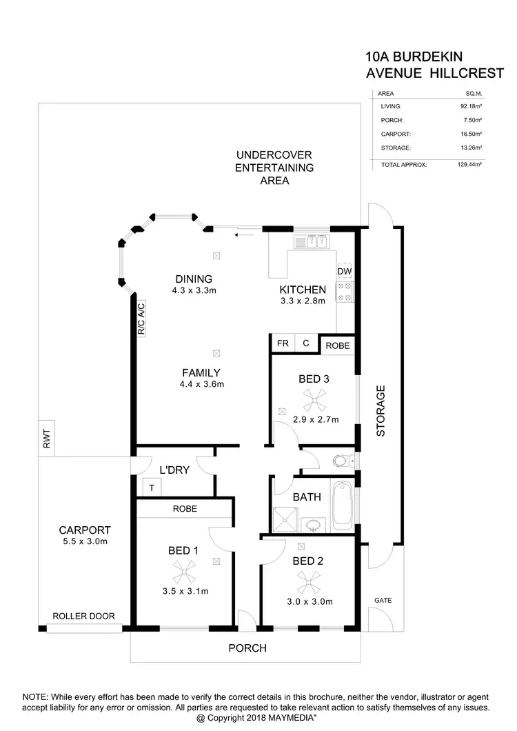 Floorplan of Homely house listing, 10A Burdekin Avenue, Hillcrest SA 5086