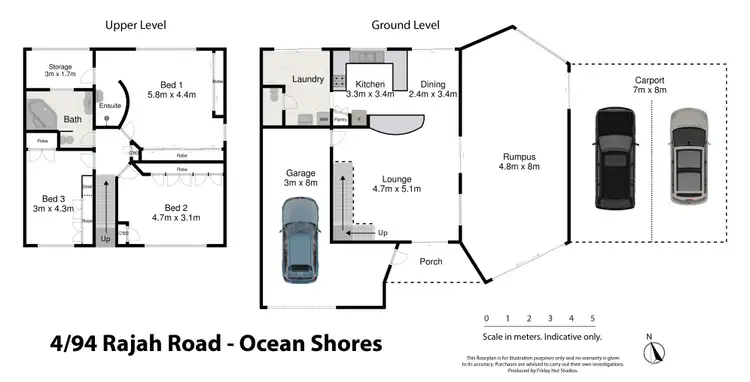Floorplan of Homely townhouse listing, 4/94 Rajah Road, Ocean Shores NSW 2483