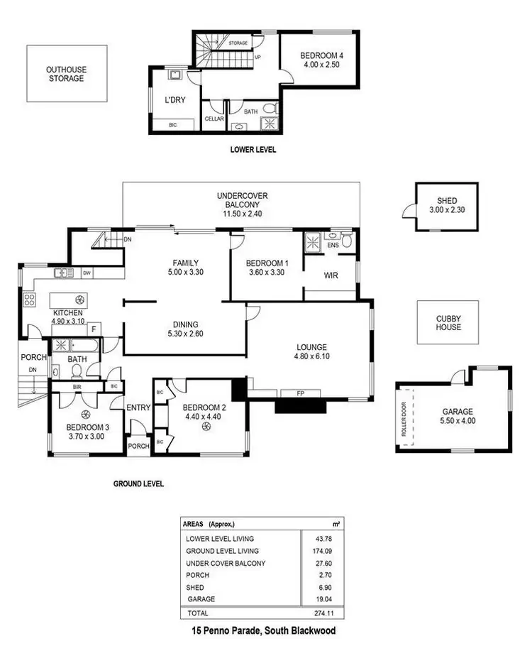 Floorplan of Homely house listing, 15 Penno Parade South, Blackwood SA 5051
